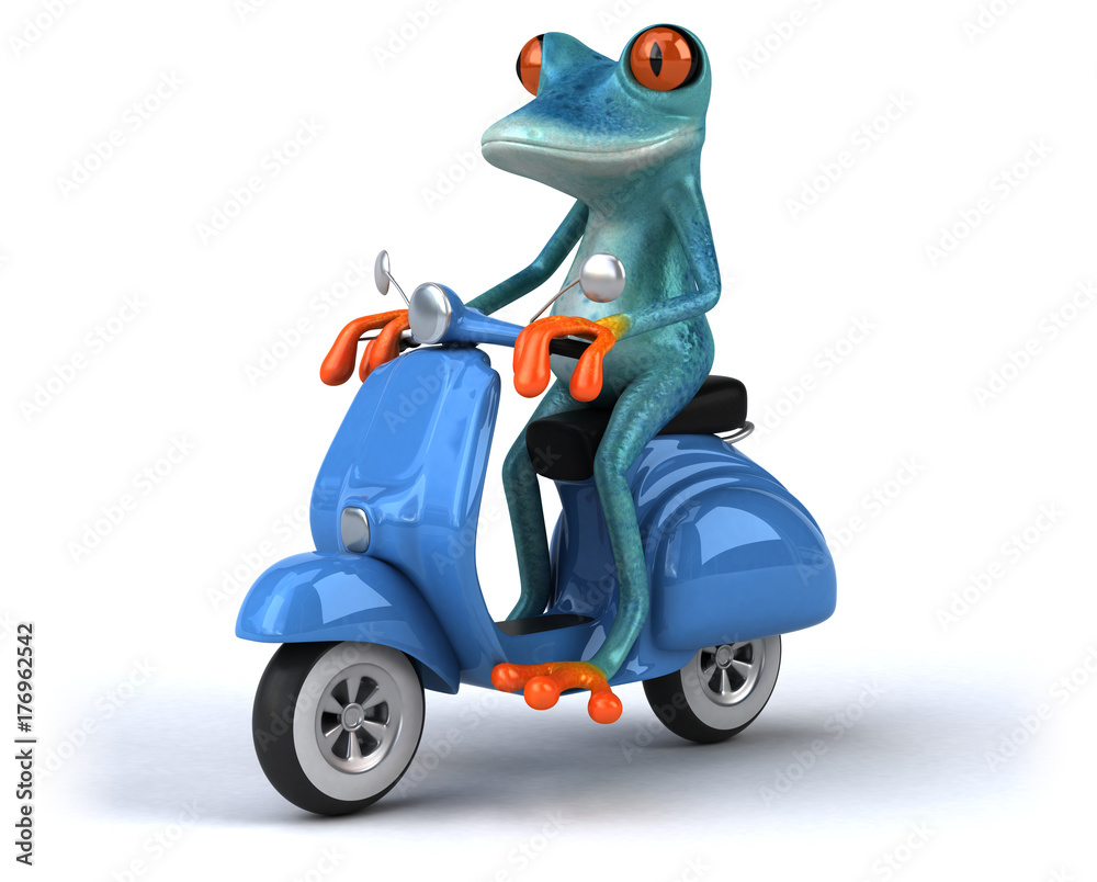 Fun frog- 3D Illustration Fun frog- 3D Illustration