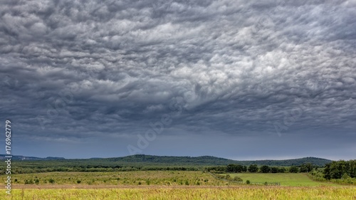 Dramatic clouds on the Hungarian landscape