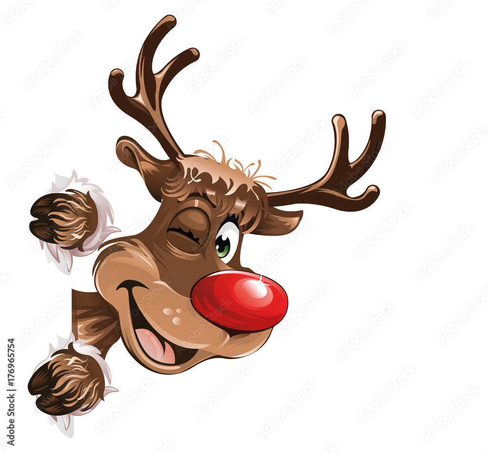 Rudolph jung rote Nase Stock Vector
