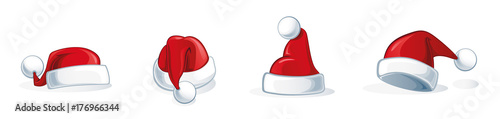 Weihnachtsmützen Set rot