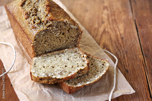 cut banana bread