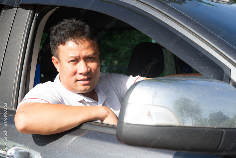 Driver man in car Driver man in car