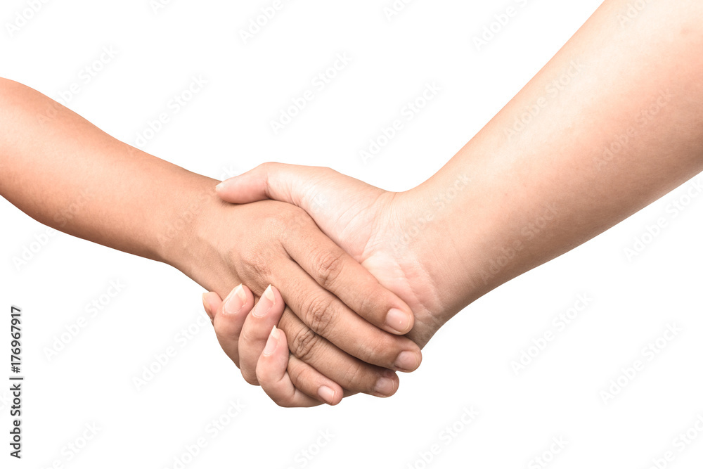 Close up Hand and arm on white background. Close up Hand and arm on white background.