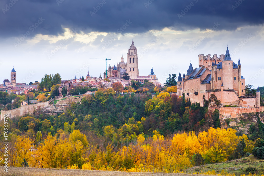 autumn view of  Segovia