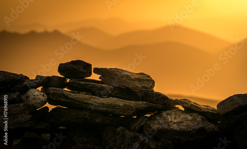 Atardecer desde Peñalara, Siete picos al fondo.