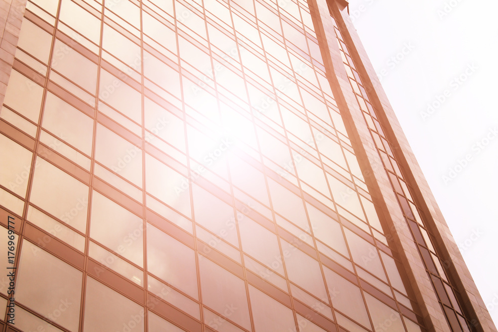 Modern building. Modern office building with facade of glass. Modern building. Modern office building with facade of glass.