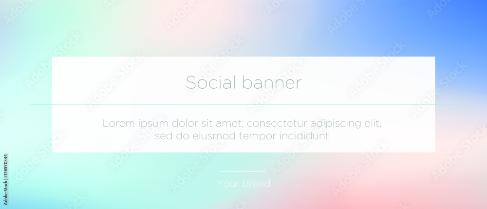 Social banner layout vector
