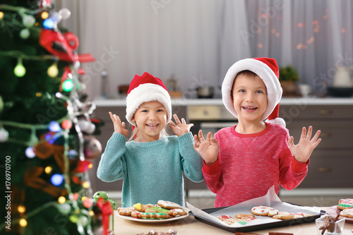 Cute children with Christma...
