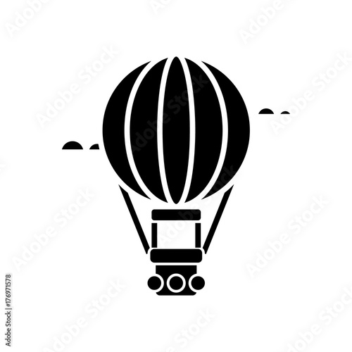 air balloon - aerostat icon, illustration, vector sign on isolated background