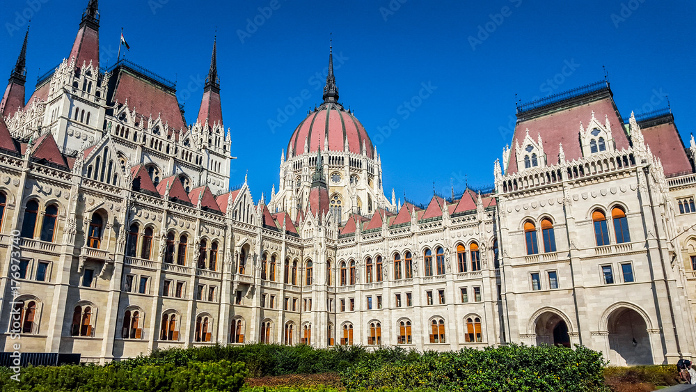 Building of Parliament in Budapest, Hungary.