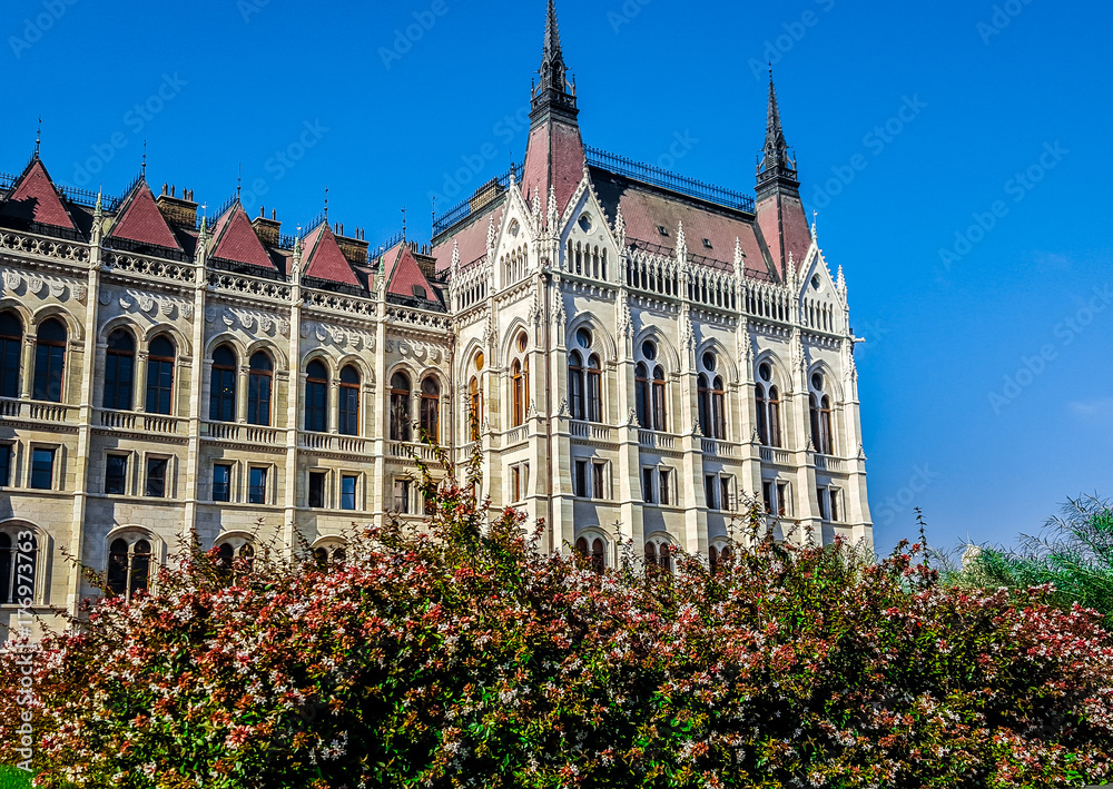 Obraz premium Building of Parliament in Budapest, Hungary.