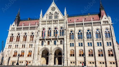 Building of Parliament in Budapest, Hungary.