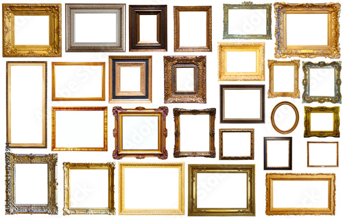 assortment of art frames