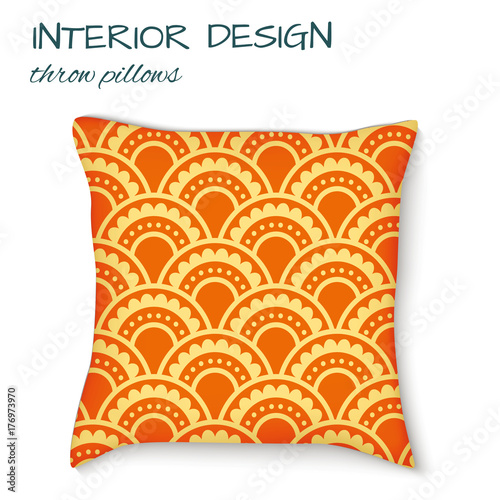 design cushions home interior, seamless vector abstract pattern
