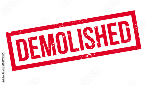 Demolished rubber stamp. Grunge design with dust scratches. Effects can be easily removed for a clean, crisp look. Color is easily changed.