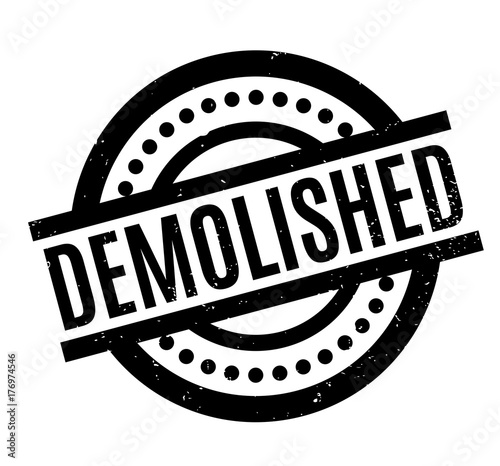 Demolished rubber stamp. Grunge design with dust scratches. Effects can be easily removed for a clean, crisp look. Color is easily changed.