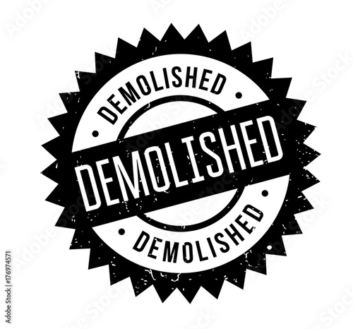 Demolished rubber stamp. Grunge design with dust scratches. Effects can be easily removed for a clean, crisp look. Color is easily changed.