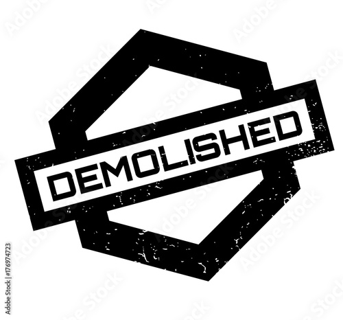 Demolished rubber stamp. Grunge design with dust scratches. Effects can be easily removed for a clean, crisp look. Color is easily changed.