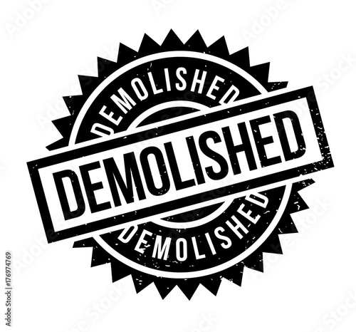 Demolished rubber stamp. Grunge design with dust scratches. Effects can be easily removed for a clean, crisp look. Color is easily changed.