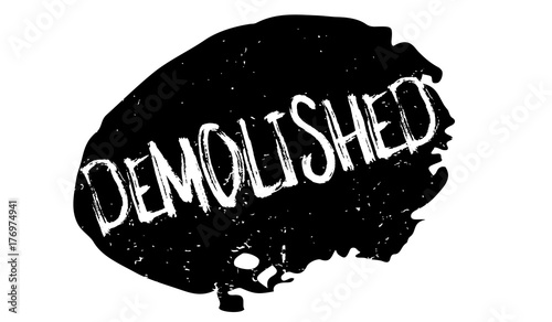Demolished rubber stamp. Grunge design with dust scratches. Effects can be easily removed for a clean, crisp look. Color is easily changed.