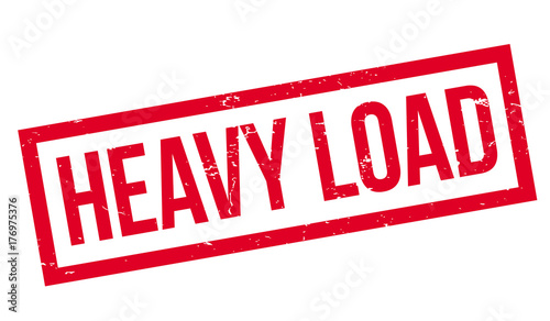 Heavy Load rubber stamp. Grunge design with dust scratches. Effects can be easily removed for a clean, crisp look. Color is easily changed.