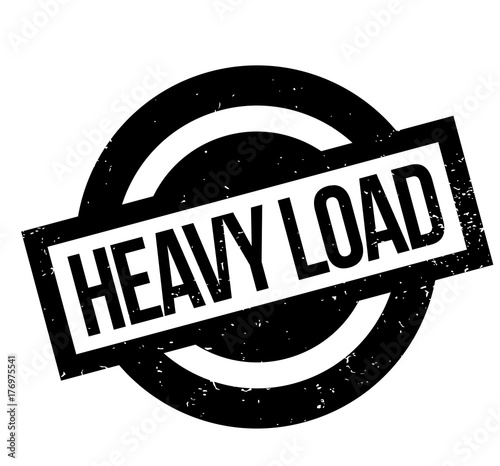 Heavy Load rubber stamp. Grunge design with dust scratches. Effects can be easily removed for a clean, crisp look. Color is easily changed.