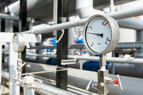 Photos Gas manometer on a gas development plant