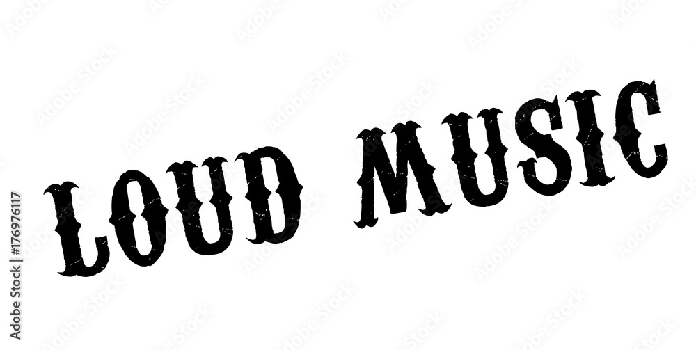 Loud Music rubber stamp. Grunge design with dust scratches. Effects can be easily removed for a clean, crisp look. Color is easily changed. Loud Music rubber stamp. Grunge design with dust scratches. Effects can be easily removed for a clean, crisp look. Color is easily changed.