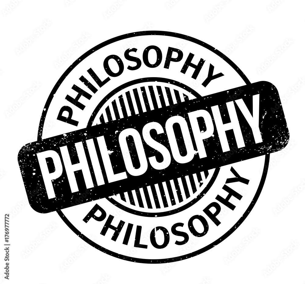 Philosophy rubber stamp. Grunge design with dust scratches. Effects can be easily removed for a clean, crisp look. Color is easily changed.
