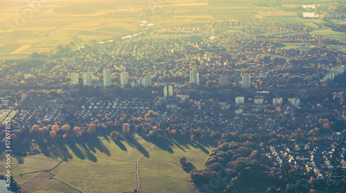 Erlangen Kanal/Büchenbach mit Hochhäusern photo