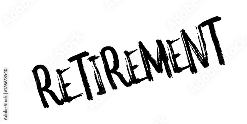 Retirement rubber stamp. Grunge design with dust scratches. Effects can be easily removed for a clean, crisp look. Color is easily changed.
