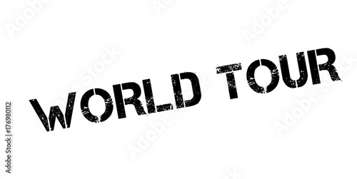 World Tour rubber stamp. Grunge design with dust scratches. Effects can be easily removed for a clean, crisp look. Color is easily changed.