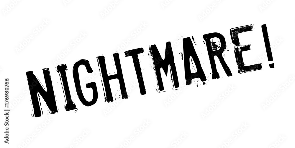 Nightmare rubber stamp. Grunge design with dust scratches. Effects can be easily removed for a clean, crisp look. Color is easily changed. Nightmare rubber stamp. Grunge design with dust scratches. Effects can be easily removed for a clean, crisp look. Color is easily changed.