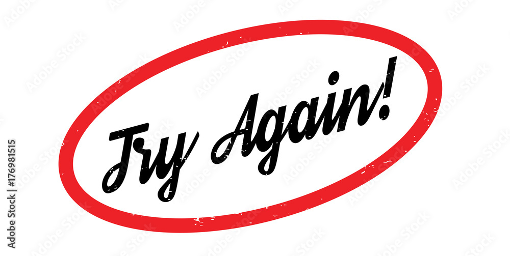 Try Again rubber stamp. Grunge design with dust scratches. Effects can be easily removed for a clean, crisp look. Color is easily changed. Try Again rubber stamp. Grunge design with dust scratches. Effects can be easily removed for a clean, crisp look. Color is easily changed.