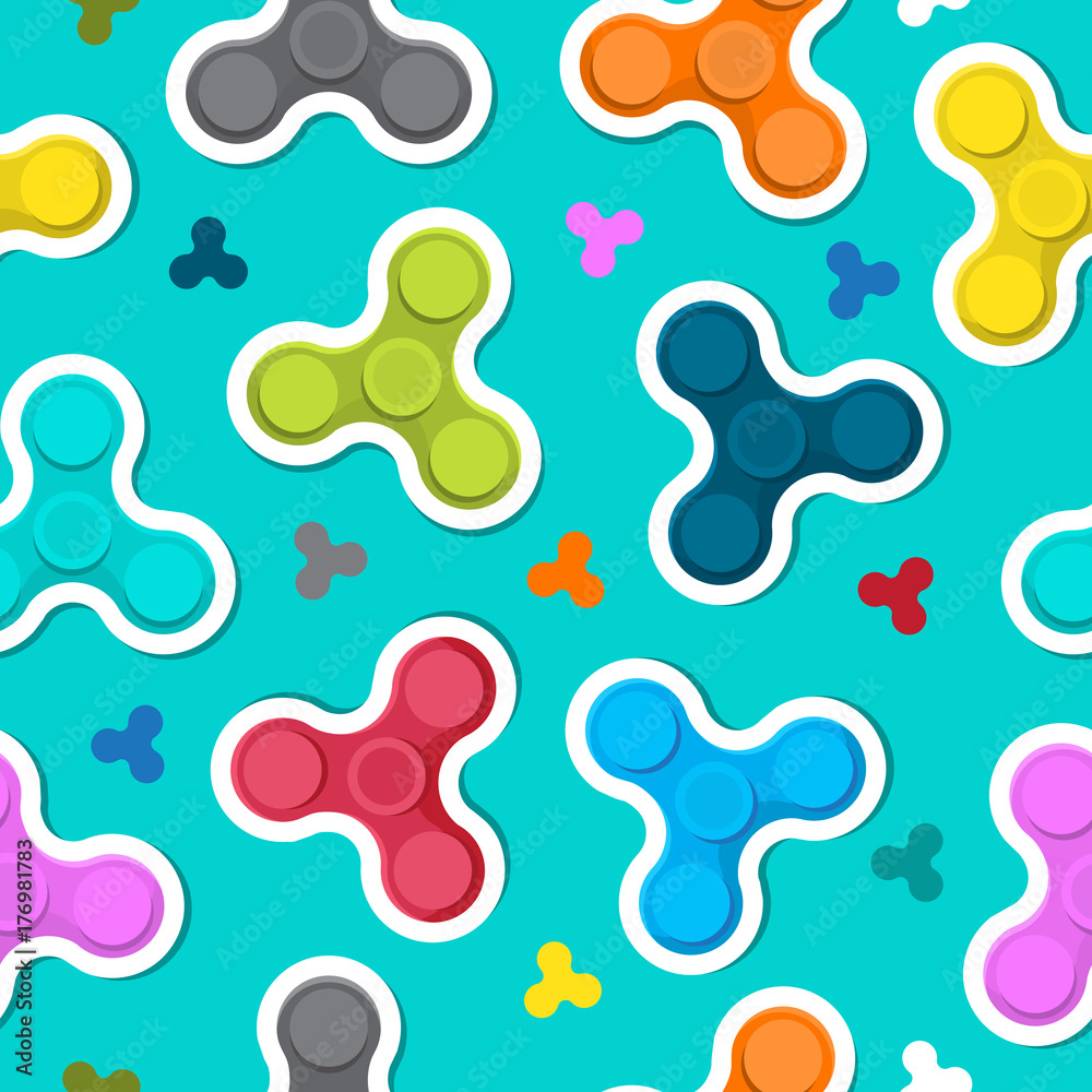 Pattern with colored spinners Pattern with colored spinners