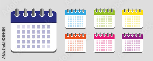 wandkalender 7er Set bunt