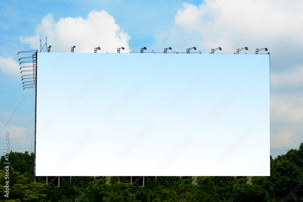 Blank billboard ready for new advertisement Blank billboard ready for new advertisement