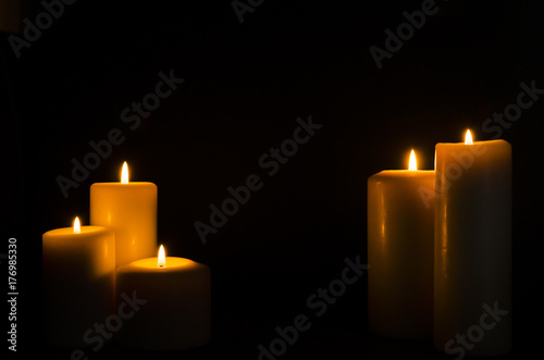 Fire Candle In Black photo