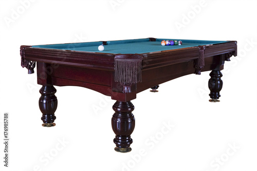 The image of a billiard table