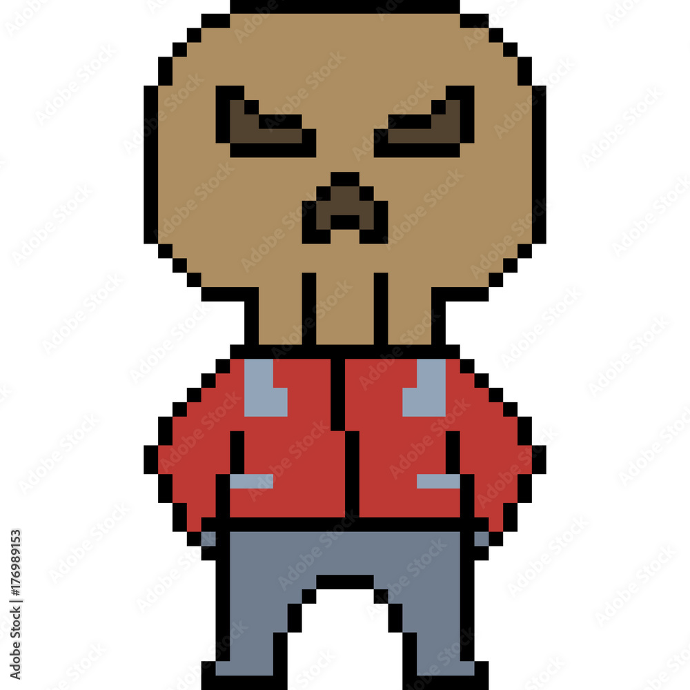 vector pixel art skull vector pixel art skull