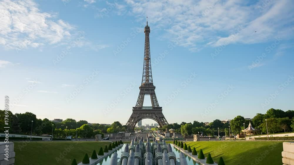 Eiffel Tower video from Trocadero Place