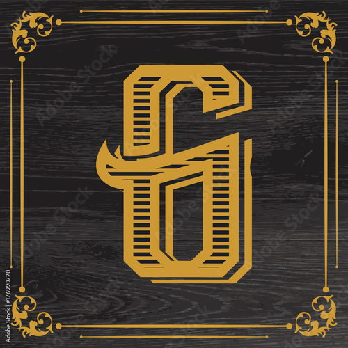 Handcrafted vintage letter design