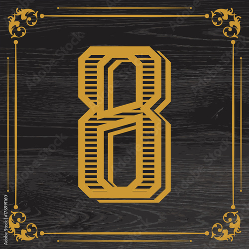 handcrafted vintage number design