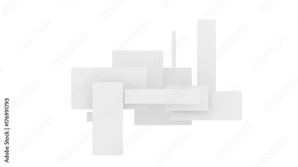 Abstract digital monitors isolated on white, original 3d rendering Abstract digital monitors isolated on white, original 3d rendering