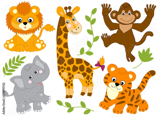 Vector Set of Jungle Animals