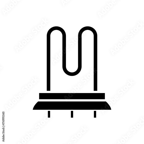 heating element icon, illustration, vector sign on isolated background