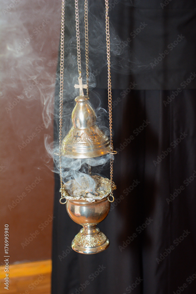 Naklejka premium Smoke from incense
