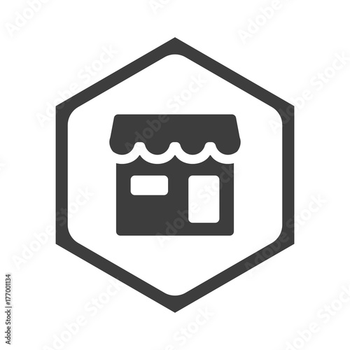 ikona sześciobok z zaokrąglonymi wewnątrz krawędziami