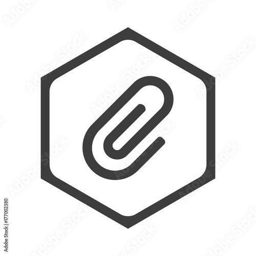 ikona sześciobok z zaokrąglonymi wewnątrz krawędziami