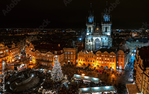 Christmas market on the Oldtown square in Prague